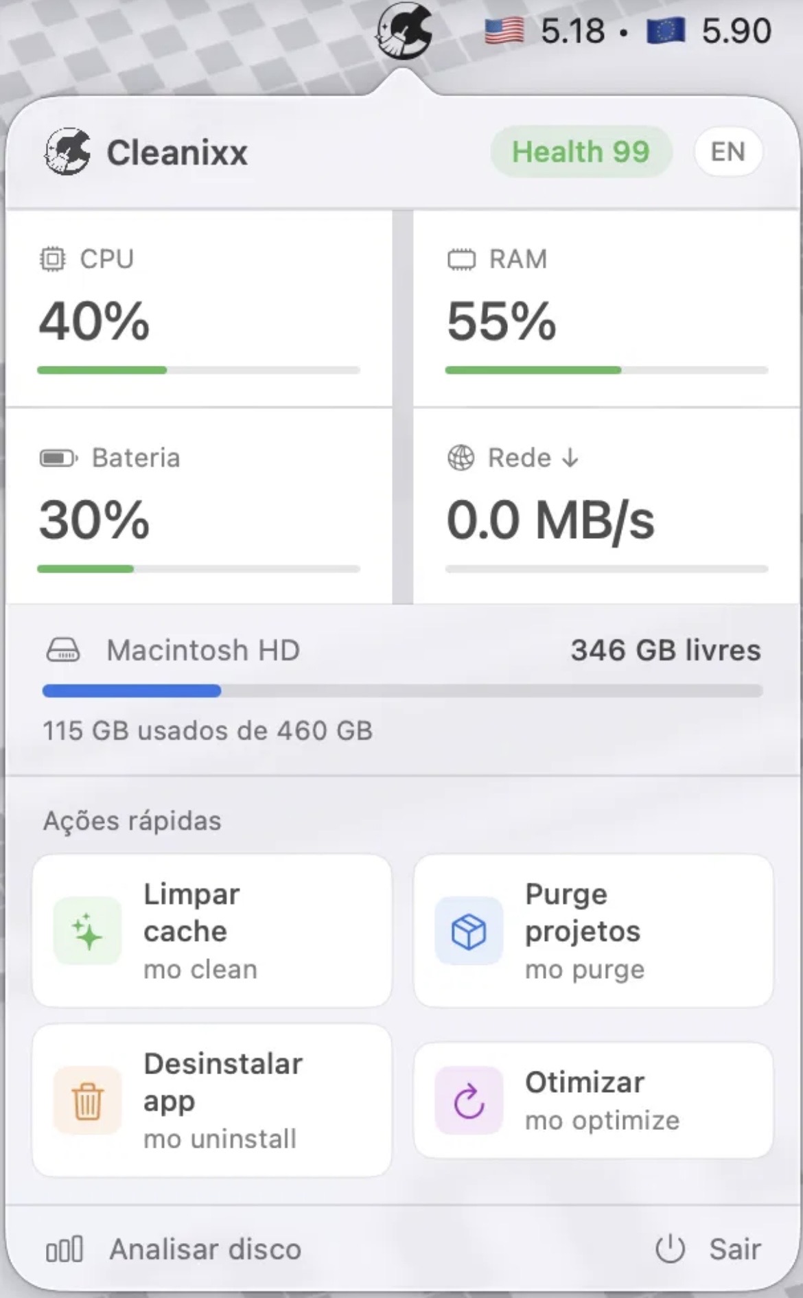 Cleanixx em Português